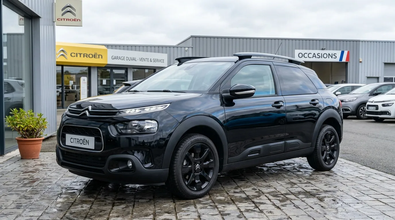 SUV Citroën noir devant concessionnaire Garage Duval